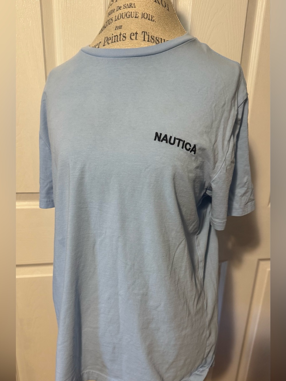 Medium Nautica Unisex Light Blue Logo Performance Tee - Picture 2 of 15